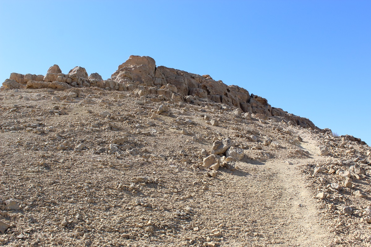pile of rocks edge of Ramon Crater